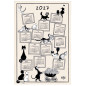 Torchon Dubout Calendrier 2027 Ecru 48 x 72