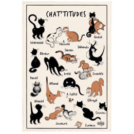 Torchon Dubout Chat'tiudes Ecru 48 x 72