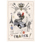 Geschirrtuch France Panorama Écru 48 X 72