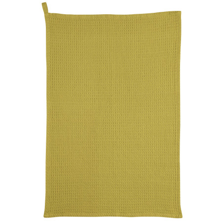 Paño de cocina de panal liso Mumba Bergamote 50 X 70