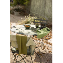 Torchon nid d'abeilles uni Mumba Bergamote 50 x 70