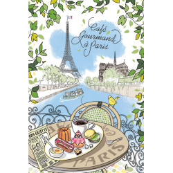 Torchon Cafe Gourmand Blanc 48 X 72