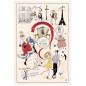 Torchon Imprime Art de Vivre Ecru 48 X 72