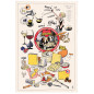 Pano de prato estampado Les grands fromages Écru 48 X 72