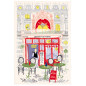 Torchon Imprimé Façade bistrot Ecru 48 x 72