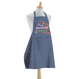 Grembiule da cucina Je suis gourmande Jeans 90 X 72