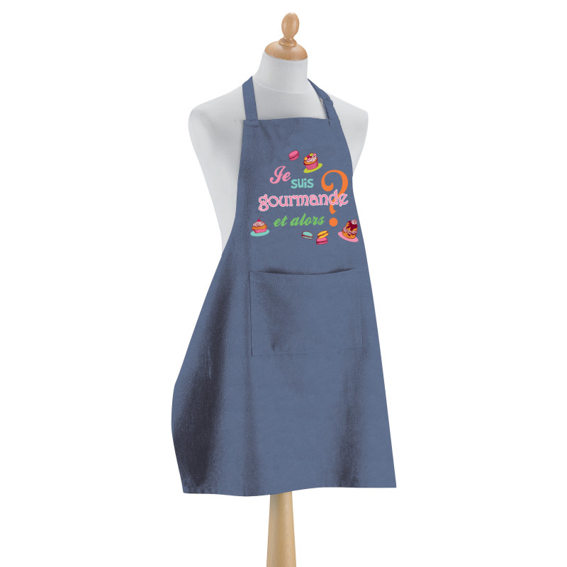 Grembiule da cucina Je suis gourmande Jeans 90 X 72