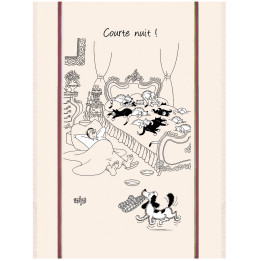 Grote theedoek Dubout Courte nuit Écru 60 X 80
