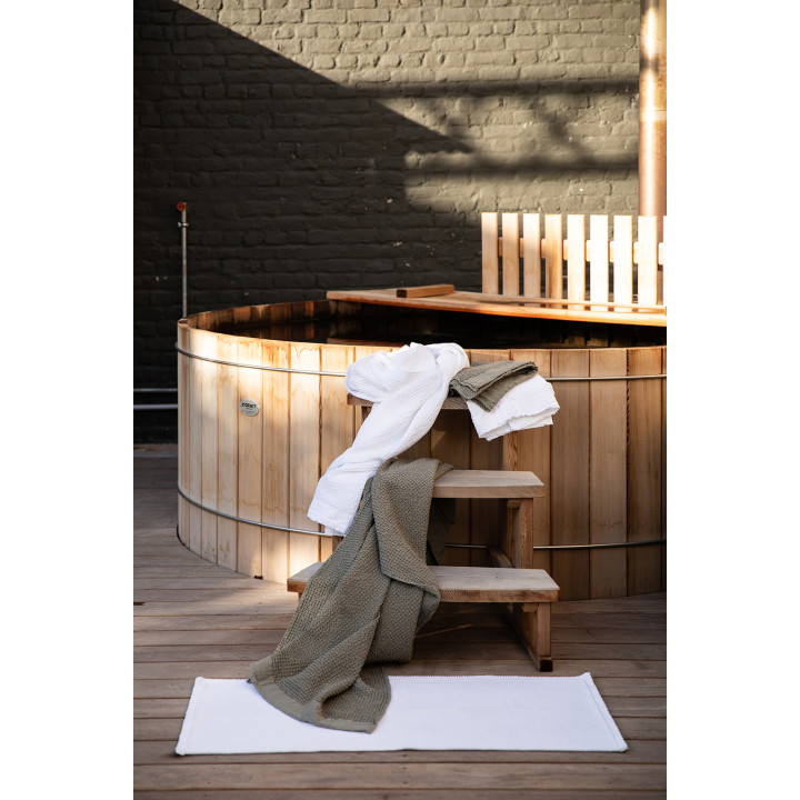 Tapis de bain uni Etia Neige 54 x 64