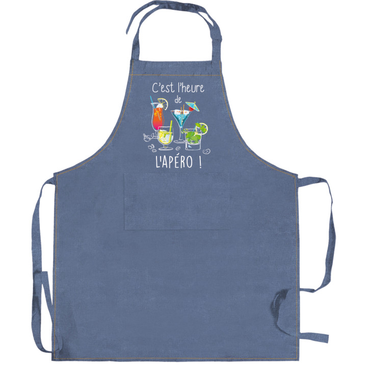 Grembiule da cucina Peps L'apéro Jeans 90 X 72