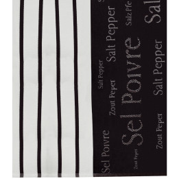 Jacquard theedoek Sel & Poivre Noir 50 X 70