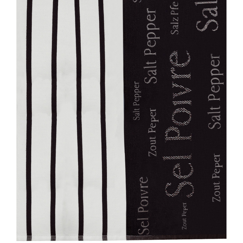 Jacquard theedoek Sel & Poivre Noir 50 X 70 Jacquard theedoek Sel & Poivre Noir 50 X 70