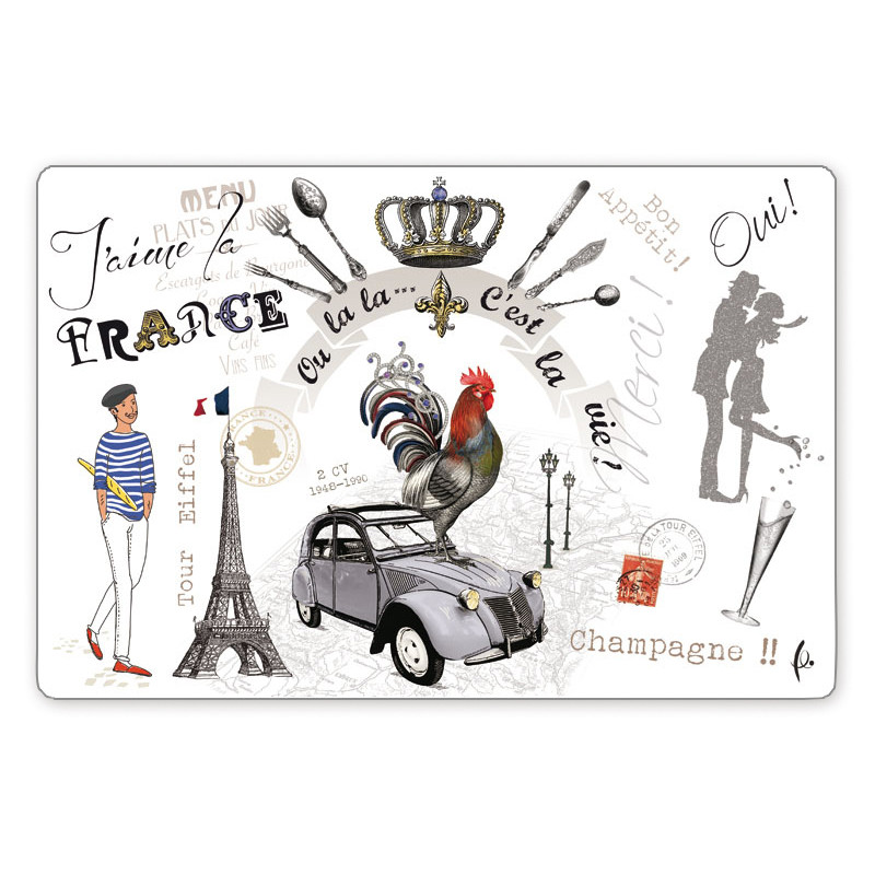 Tischset France Panorama Assortis 30 X 45