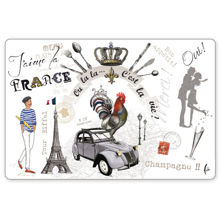 Tischset France Panorama Assortis 30 X 45