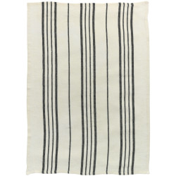 Karma theedoek Écru/Noir 55 X 75