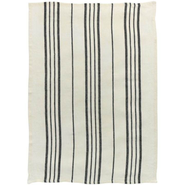 Karma theedoek Écru/Noir 55 X 75