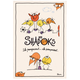 Theedoek Shadoks Ils pompaient Écru 48 X 72