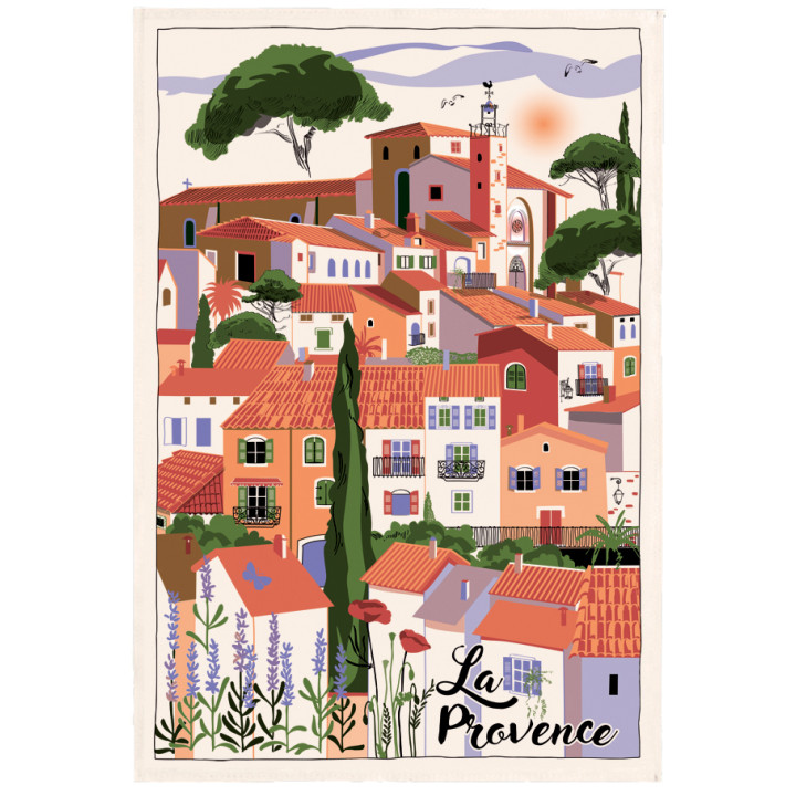 Paño de cocina Village Provence Écru 48 X 72