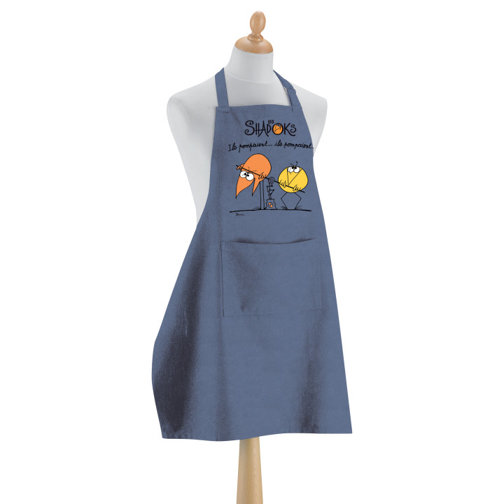 Delantal de cocina Shadoks Ils pompaient Jeans 90 X 72