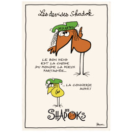 Geschirrtuch Shadoks Le bon sens Écru 48 X 72