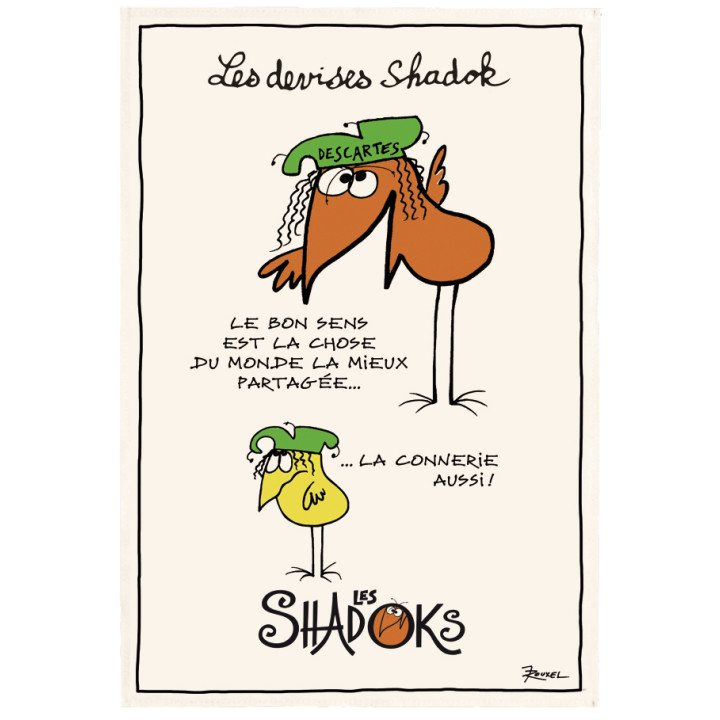 Strofinaccio Shadoks Le bon sens Écru 48 X 72
