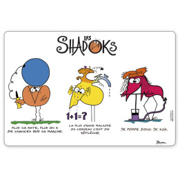 Placemat Shadoks 3 devises Assortis 30 X 45