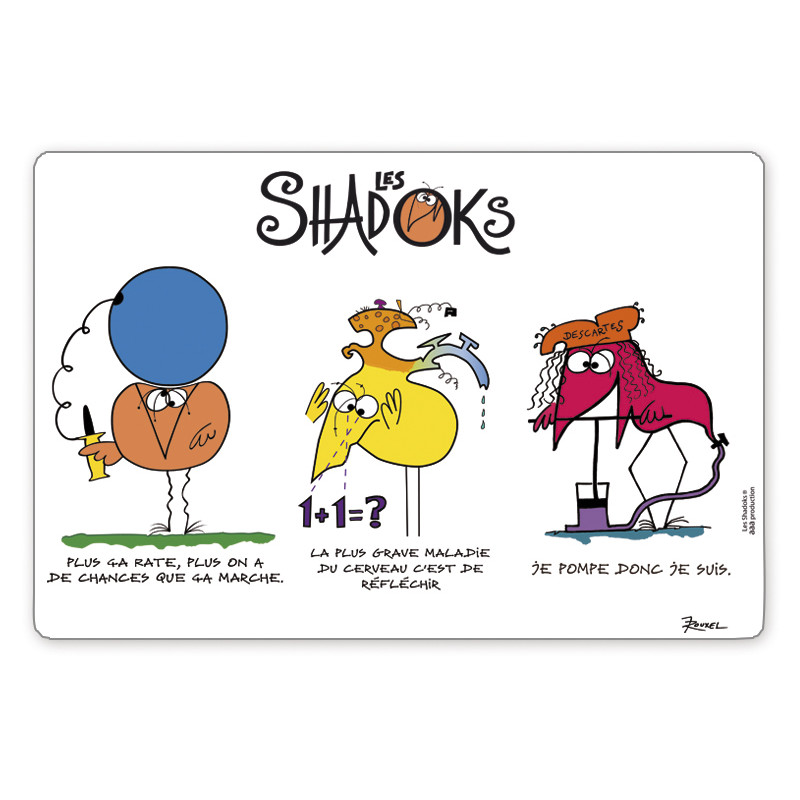 Set de table Shadoks 3 devises 30 x 45 Set de table Shadoks 3 devises 30 x 45
