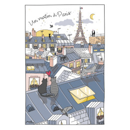 Theedoek Toits de Paris Blanc 48 X 72
