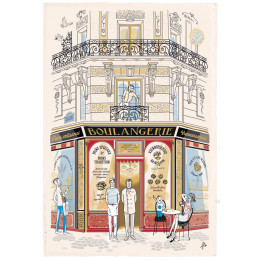 Torchon Façade Boulangerie Ecru 48 x 72