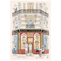 Theedoek Façade Boulangerie Écru 48 X 72