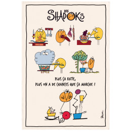 Paño de cocina Shadoks en cuisine Écru 48 X 72