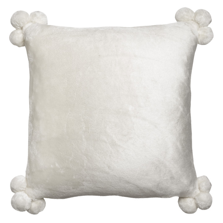 Almofada Tender Pompons Neige 45 X 45