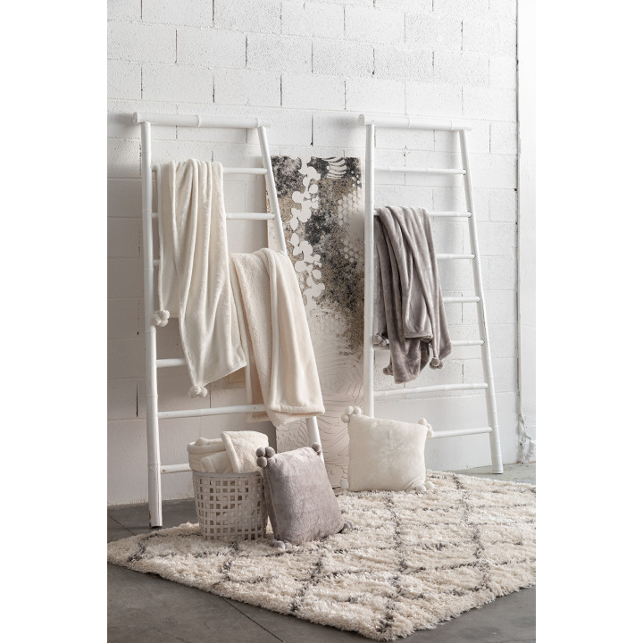 Almofada Tender Pompons Neige 45 X 45