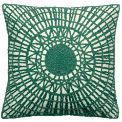 Coussin brodé Noa Epicea 45 x 45