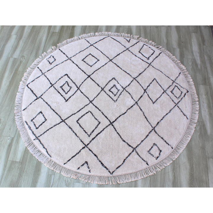 Tappeto Ervin Ivoire/Taupe Diameter 160