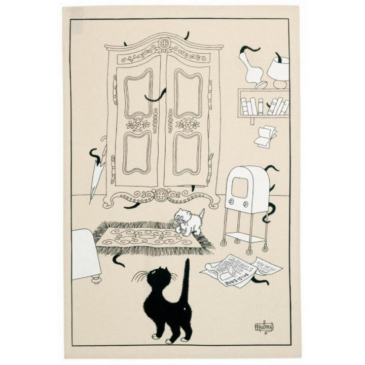 Torchon Dubout Cache-cache Ecru 48 x 72