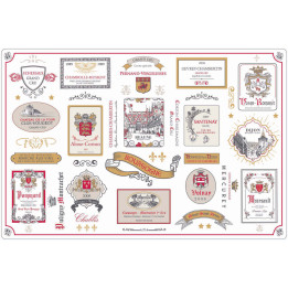 Placematset Multi-étiquettes Bourgogne Multico 30 X 45