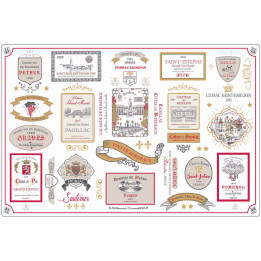 Placemat set Multi-étiquettes Bordeaux Multico 30 X 45