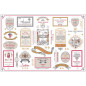 Tischset Multi-étiquettes Bordeaux Multico 30 X 45