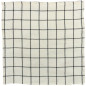Serviette de table carreaux Karma Ecru/noir 50 x 50