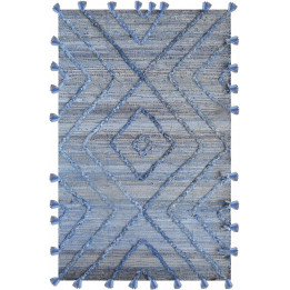 Tapete Worgan Bleu/Ivoire 120 X 180