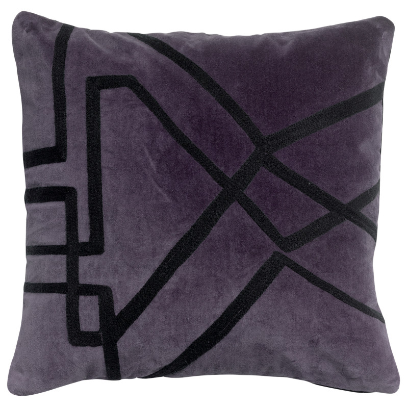 Cuscino ricamato Fara Raisin 45 X 45