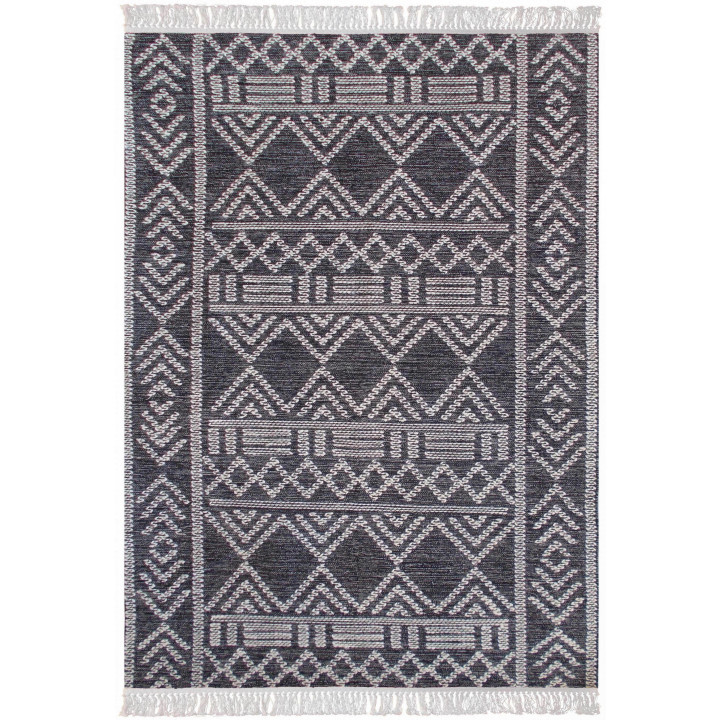 Teppich Maïs Charbon/Ivoire 160 X 230