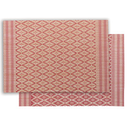 Set de table Kadra Naturel/rouge 33 x 45