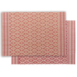 Set de table Kadra Naturel/rouge 33 x 45