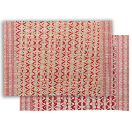 Conjunto de mesa Kadra Naturel/Rouge 33 X 45