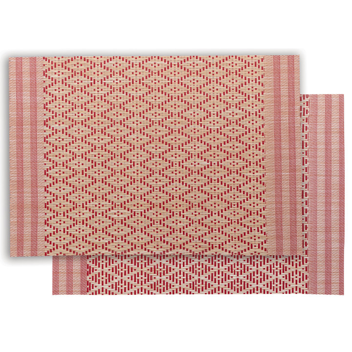 Kadra Tischset Naturel/Rouge 33 X 45