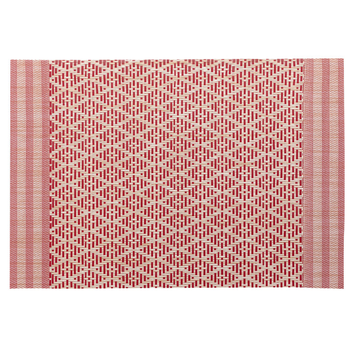 Set da tavola Kadra Naturel/Rouge 33 X 45