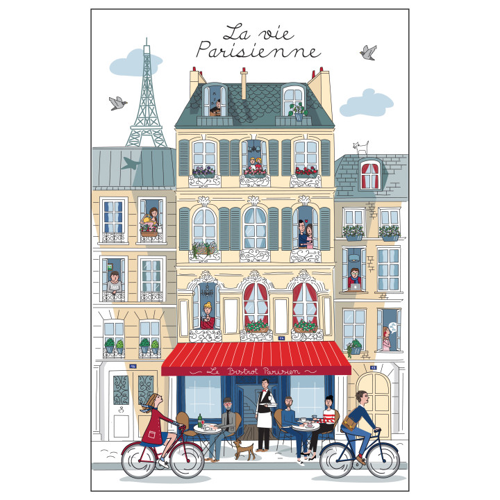 Geschirrtuch La vie parisienne Blanc 48 X 72
