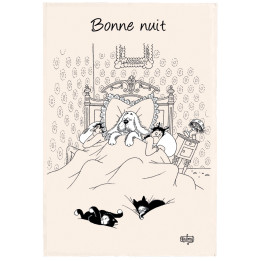 Paño de cocina Dubout Bonne nuit Écru 48 X 72